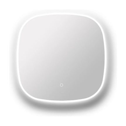 Miroir carré lumineux avec LED et anti-buée - Blanc - 60 cm - Les Astucieux