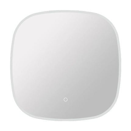 Miroir carré lumineux avec LED et anti-buée - Blanc - 60 cm - Les Astucieux