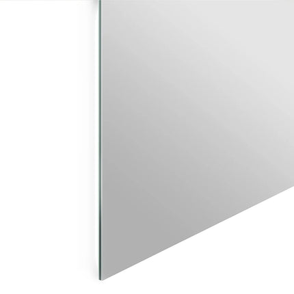 Miroir de salle de bain rectangulaire lumineux LED avec anti-buée et bouton tactile - Transparent - 120 cm - Les Astucieux