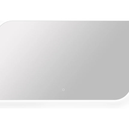 Miroir de salle de bain rectangulaire lumineux LED avec anti-buée et bouton tactile - Transparent - 120 cm - Les Astucieux