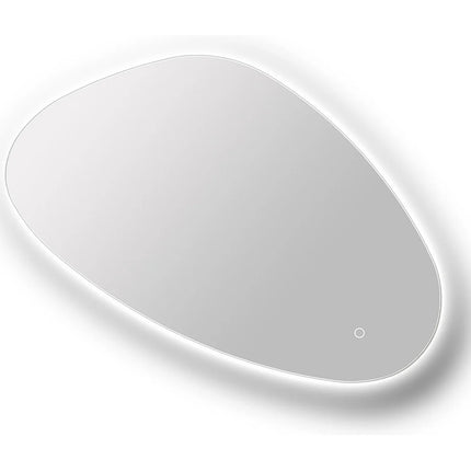 Miroir asymétrique lumineux avec éclairage LED - Blanc Mat - 80 cm - Les Astucieux