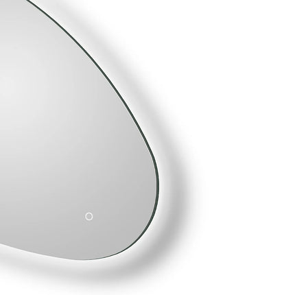 Miroir asymétrique lumineux avec éclairage LED - Blanc Mat - 80 cm - Les Astucieux