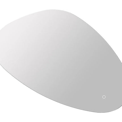 Miroir asymétrique lumineux avec éclairage LED - Blanc Mat - 80 cm - Les Astucieux