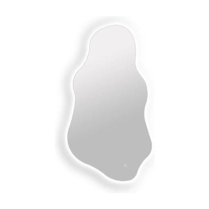 Miroir salle de bain organique lumineux LED avec fonction anti-buée - Blanc - 54 cm - Les Astucieux