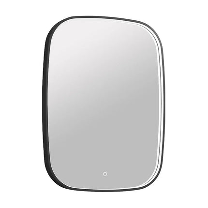 Miroir de salle de bain lumineux avec LED intégrée - Noir - 60 cm - Les Astucieux