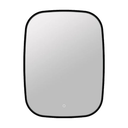 Miroir de salle de bain lumineux avec LED intégrée - Noir - 60 cm - Les Astucieux