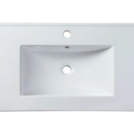 Meuble de salle de bain suspendu rainuré avec vasque à encastrer - Vert - 80 cm - PAVANI