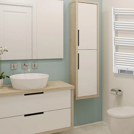 Radiateur sèche-serviettes électrique double chauffage avec contrôle WiFi - Blanc - 54 cm - NTW-11 TURBO