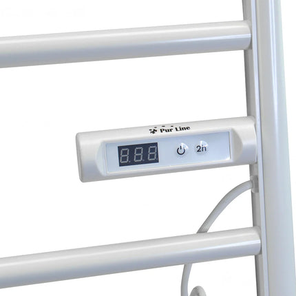 Sèche-serviettes électrique design en forme d’échelle - Blanc - 54 cm - NTW STAIR