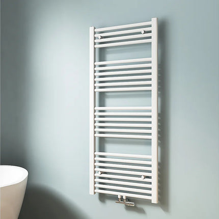 Radiateur sèche-serviettes à eau chaude finition blanc laqué - 50 cm - DS CONCEPT