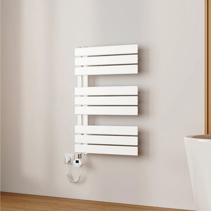 Radiateur sèche-serviettes électrique connecté blanc mat - 76,2 cm - EMKE