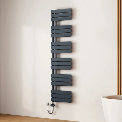 Radiateur sèche-serviettes électrique gris anthracite connecté WiFi - 159,9 cm - EMKE