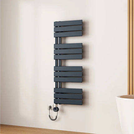 Radiateur sèche-serviettes électrique connecté blanc mat - 132 cm - EMKE DS CONCEPT