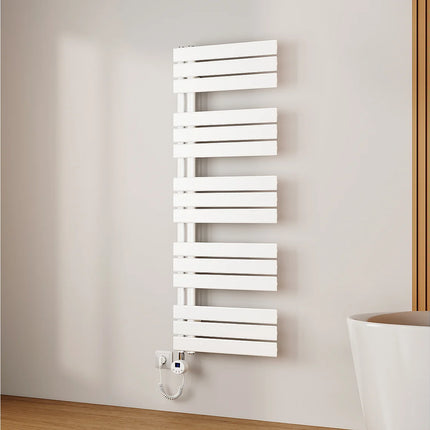 Radiateur sèche-serviettes électrique connecté blanc mat - 132 cm - EMKE DS CONCEPT