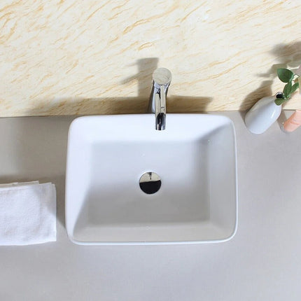 Lavabo moderne avec vasque à poser - blanc - 40 cm - DS CONCEPT