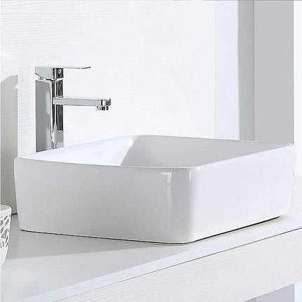 Lavabo moderne avec vasque à poser - blanc - 40 cm - DS CONCEPT