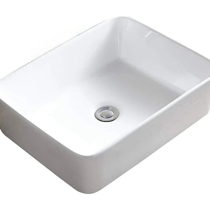 Lavabo moderne avec vasque à poser - blanc - 40 cm - DS CONCEPT