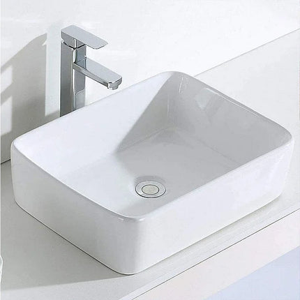 Lavabo moderne avec vasque à poser - blanc - 40 cm - DS CONCEPT