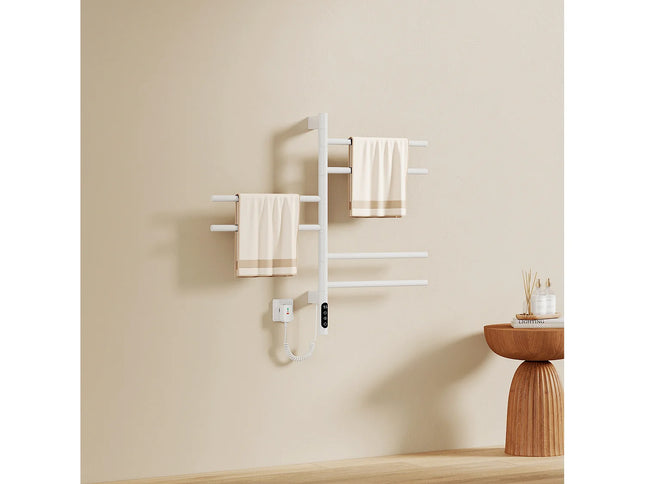 Sèche-serviettes électrique pivotant 180° - Gris - 45 cm - EMKE