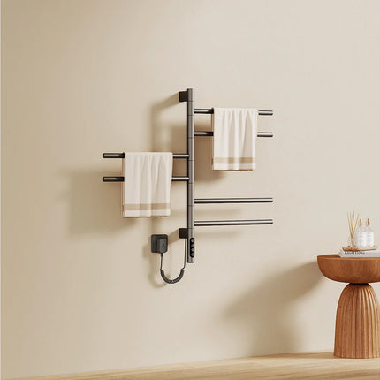 Sèche-serviettes électrique bras pivotants 180° - Blanc - 45 cm - EMKE DS CONCEPT