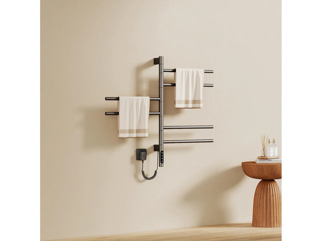 Sèche-serviettes électrique bras pivotants 180° - Blanc - 45 cm - EMKE DS CONCEPT
