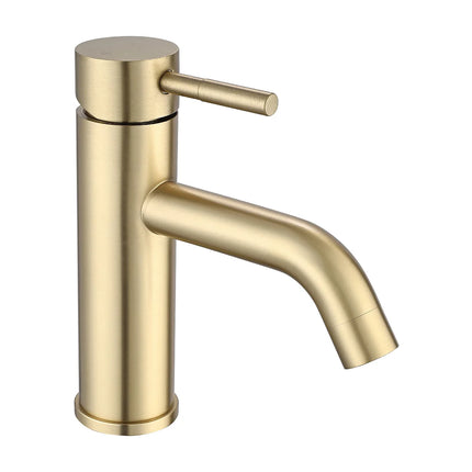 Meuble de salle de bain suspendu avec vasque à poser ronde - Beige et naturel clair - 80 cm - LAVENA