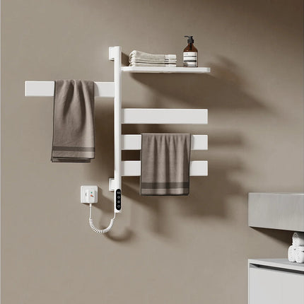 Sèche-serviettes électrique design moderne à branches multiples - Blanc - 12,5 cm - DS CONCEPT