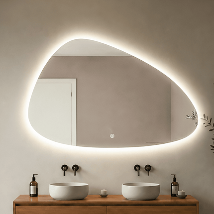 Miroir salle de bains avec éclairage LED et anti-buée - 140 cm - Alicante