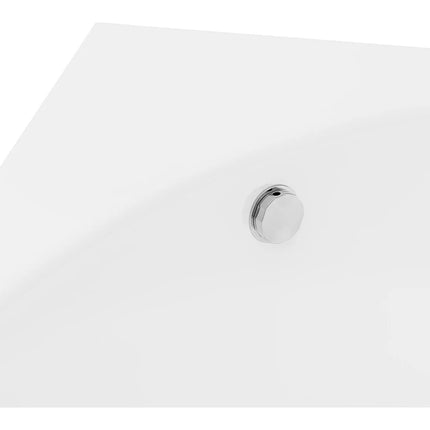 Baignoire d'angle quart de cercle avec pose au sol - Blanche - 120 cm - COBITIS
