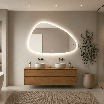 Miroir salle de bains avec éclairage LED et anti-buée - 140 cm - Alicante