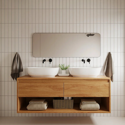 Miroir rectangle finition mat avec cadre en aluminium - Noir mat - 50 cm - DEMETRIA
