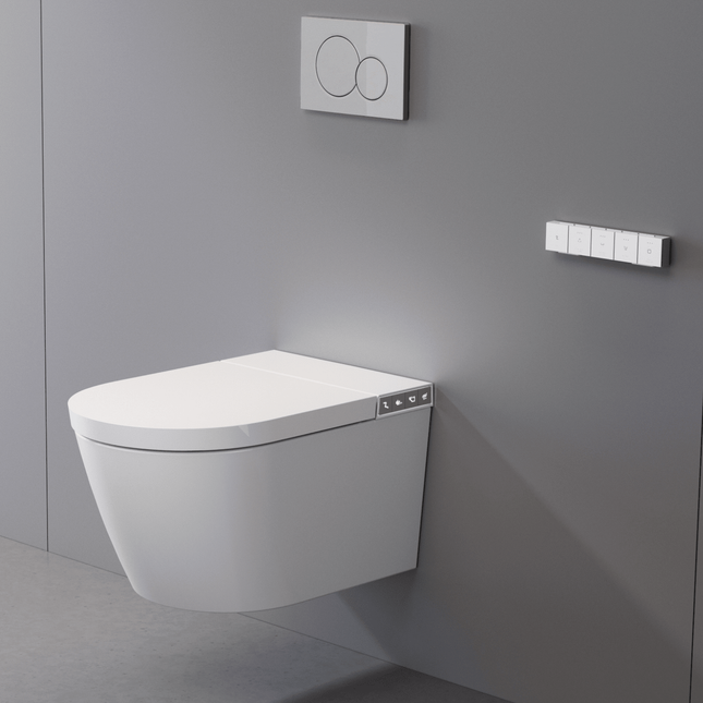Toilettes intelligentes suspendues avec bidet intégré - blanche - Nexis