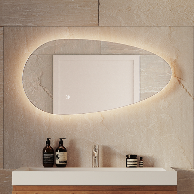 Miroir salle de bains LED avec éclairage réglable - 80 cm - Adana
