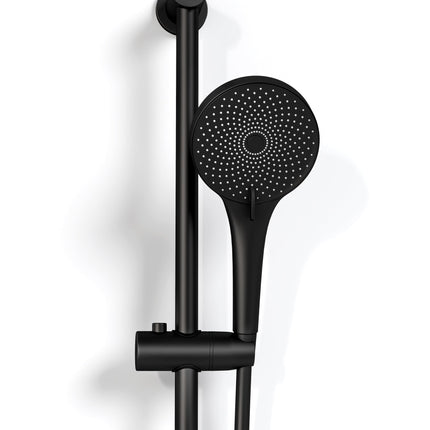 Ensemble douchette avec barre coulissante réglable - noir mat - DS CONCEPT