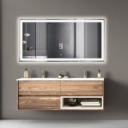 Miroir LED chauffant anti-buée - 120 cm - MEMPHIS