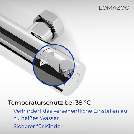 Mitigeur thermostatique de douche finition chromée - 12 cm - DS CONCEPT