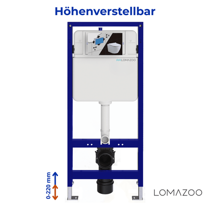 Toilette suspendue carrée avec réservoir encastré - Blanc - Linea