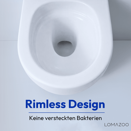 Toilette suspendue design avec réservoir encastré - Blanc - Linea
