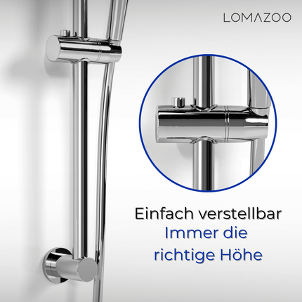 Mitigeur thermostatique baignoire avec douchette - chromé - 15 cm - Selvo