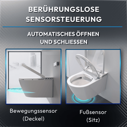 Toilettes intelligentes suspendues avec bidet intégré - blanche - Nexis