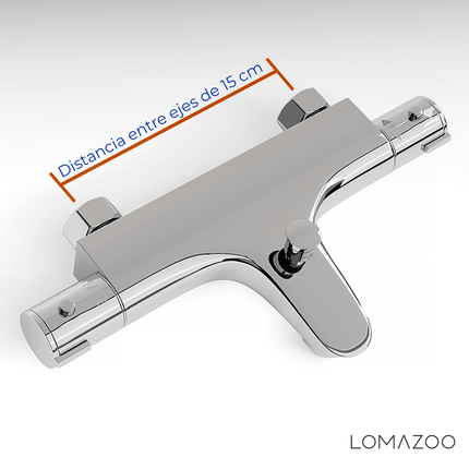 Mitigeur thermostatique bain finition chromée - 15 cm - DS CONCEPT