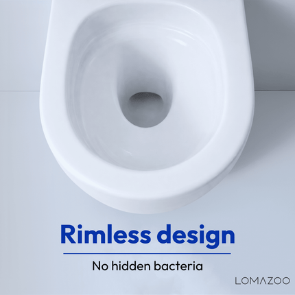 Toilette suspendue sans bride avec réservoir encastré - Blanc - Linea