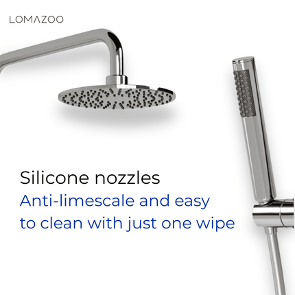 Douche à effet pluie avec mitigeur thermostatique - chrome - Vincenzo