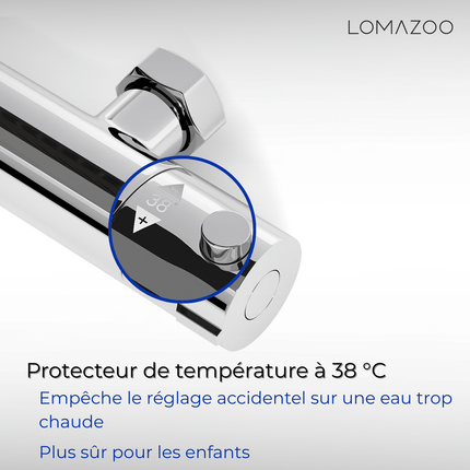 Kit de douche thermostatique avec pommeau multifonction - DS CONCEPT Cielo