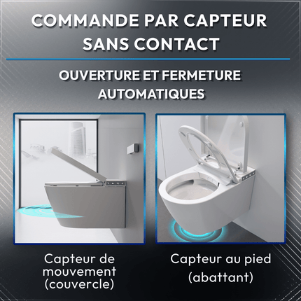 Toilettes intelligentes suspendues avec bidet intégré - blanche - Nexis
