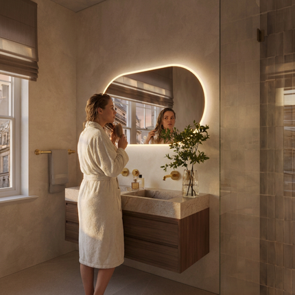 Miroir de salle de bain design avec éclairage LED - 120 cm - Genua