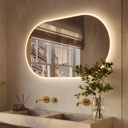Miroir de salle de bain design avec éclairage LED - 120 cm - Genua
