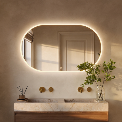 Miroir de salle de bain design avec éclairage LED - 120 cm - Genua