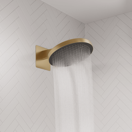 Système de douche encastré finition or brossé - 30 cm - Ayla