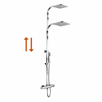 Douche à effet pluie avec mitigeur thermostatique - chrome - Sterling DS CONCEPT